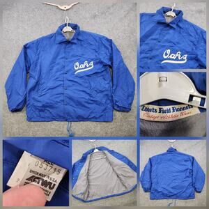 Vintage Ebbets Field Flannels Oakland Oaks Jacket Mens XL Bomber Windbreaker 90s